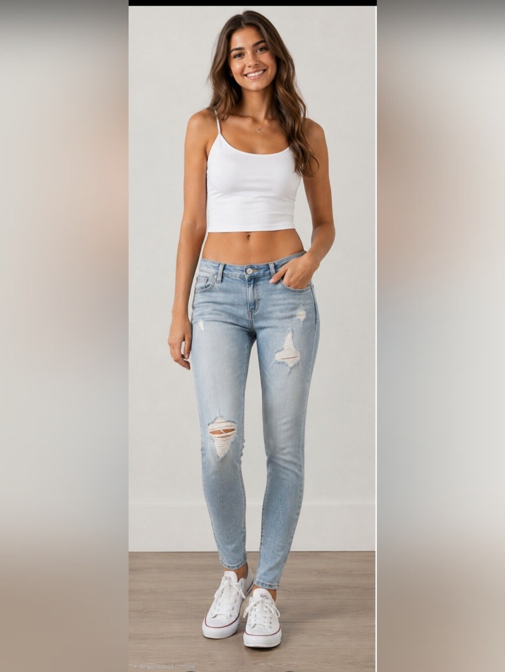 American Eagle Skinny 77 Distressed Low-Rise Jeans/Jeggings (Style Code: 8853 /